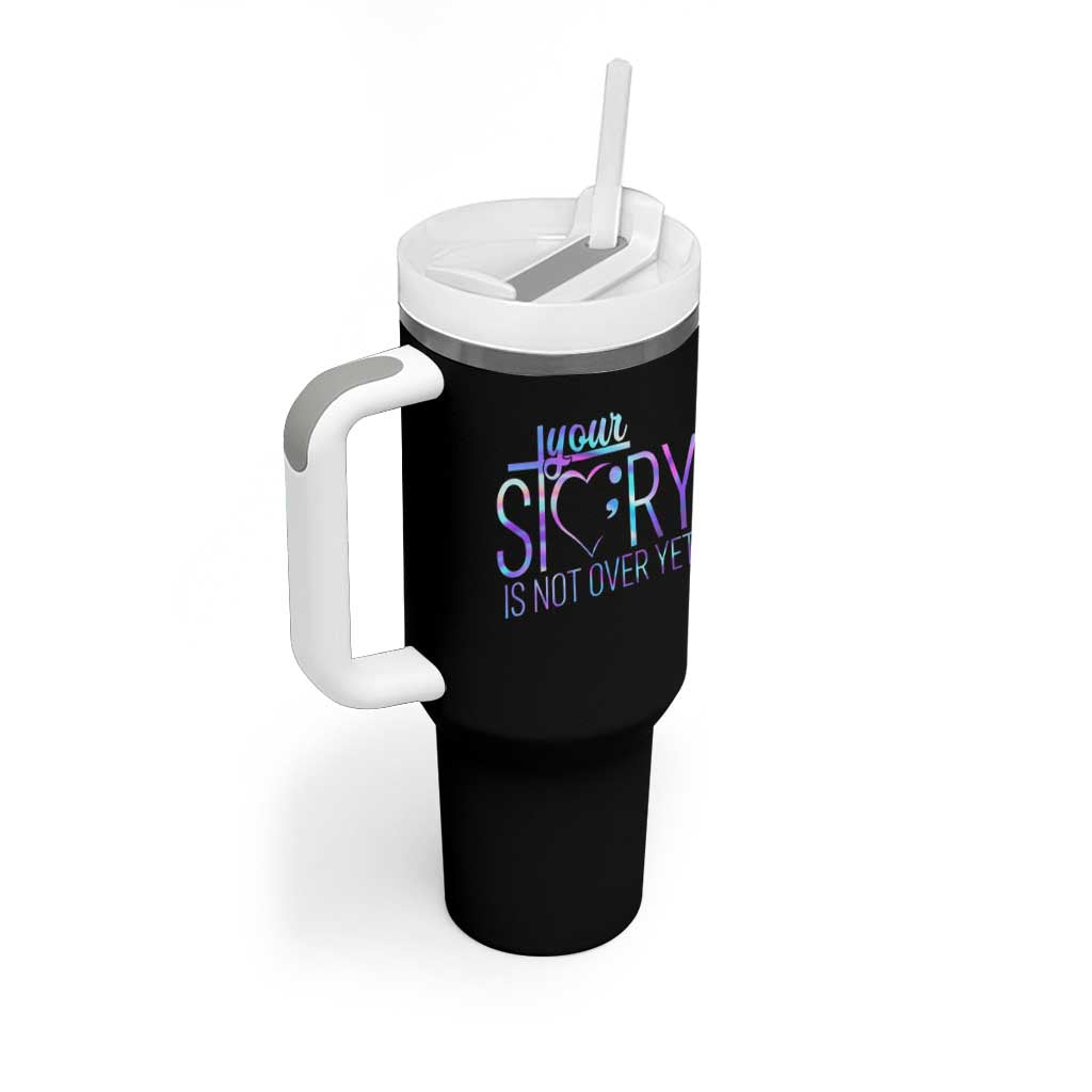 Suicide Prevention Christ Tumbler With Handle Your Story Is Not Over Yet