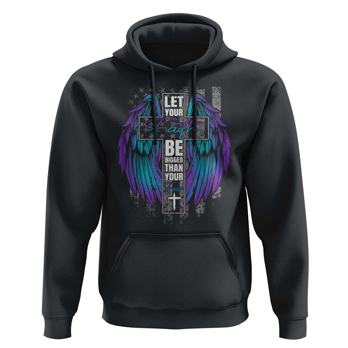 Suicide Prevention Hoodie Let Your Faith Be Bigger Than Your Fear Christian - Wonder Print Shop