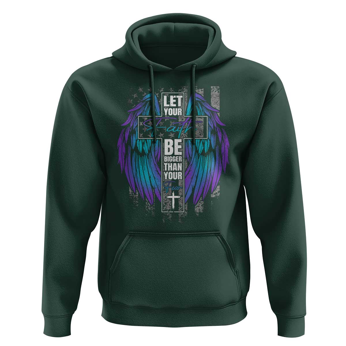 Suicide Prevention Hoodie Let Your Faith Be Bigger Than Your Fear Christian - Wonder Print Shop