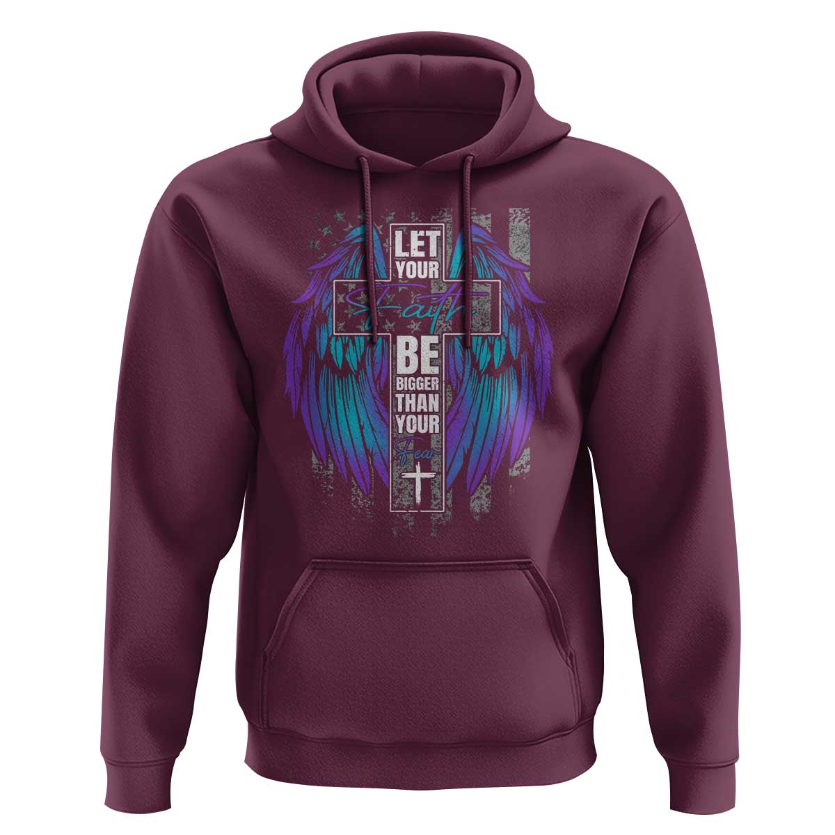 Suicide Prevention Hoodie Let Your Faith Be Bigger Than Your Fear Christian - Wonder Print Shop