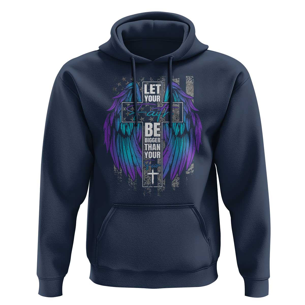 Suicide Prevention Hoodie Let Your Faith Be Bigger Than Your Fear Christian - Wonder Print Shop