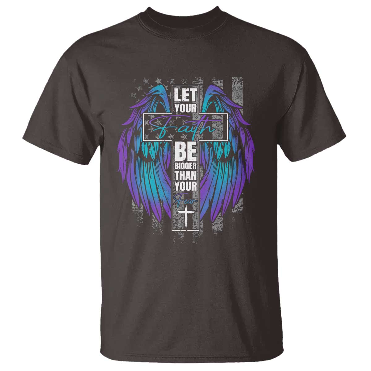 Suicide Prevention T Shirt Let Your Faith Be Bigger Than Your Fear Christian - Wonder Print Shop