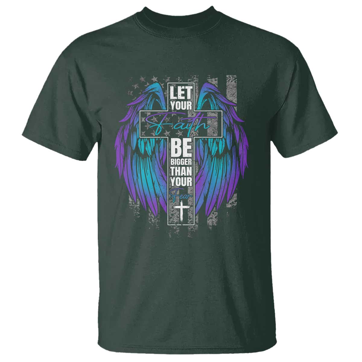 Suicide Prevention T Shirt Let Your Faith Be Bigger Than Your Fear Christian - Wonder Print Shop