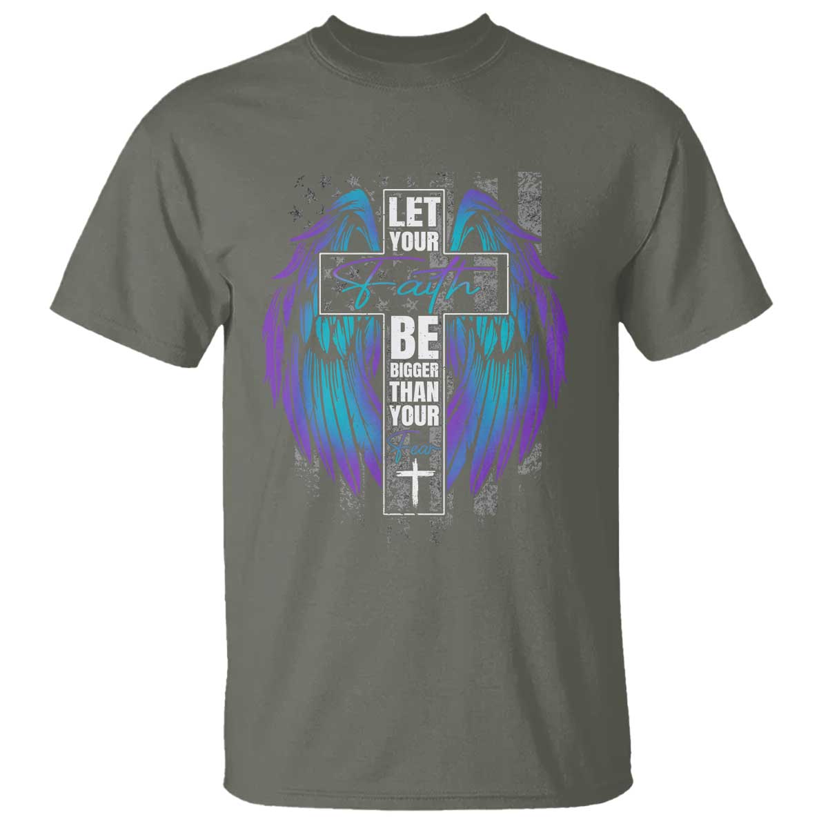 Suicide Prevention T Shirt Let Your Faith Be Bigger Than Your Fear Christian - Wonder Print Shop