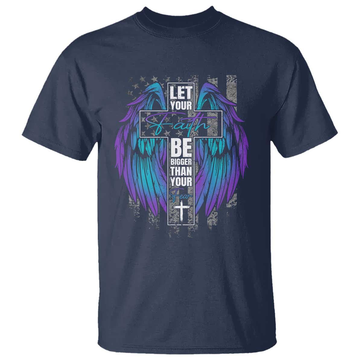 Suicide Prevention T Shirt Let Your Faith Be Bigger Than Your Fear Christian - Wonder Print Shop