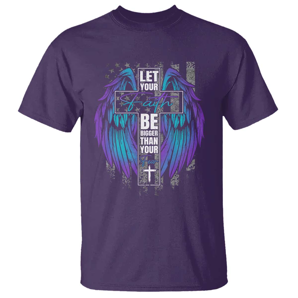 Suicide Prevention T Shirt Let Your Faith Be Bigger Than Your Fear Christian - Wonder Print Shop