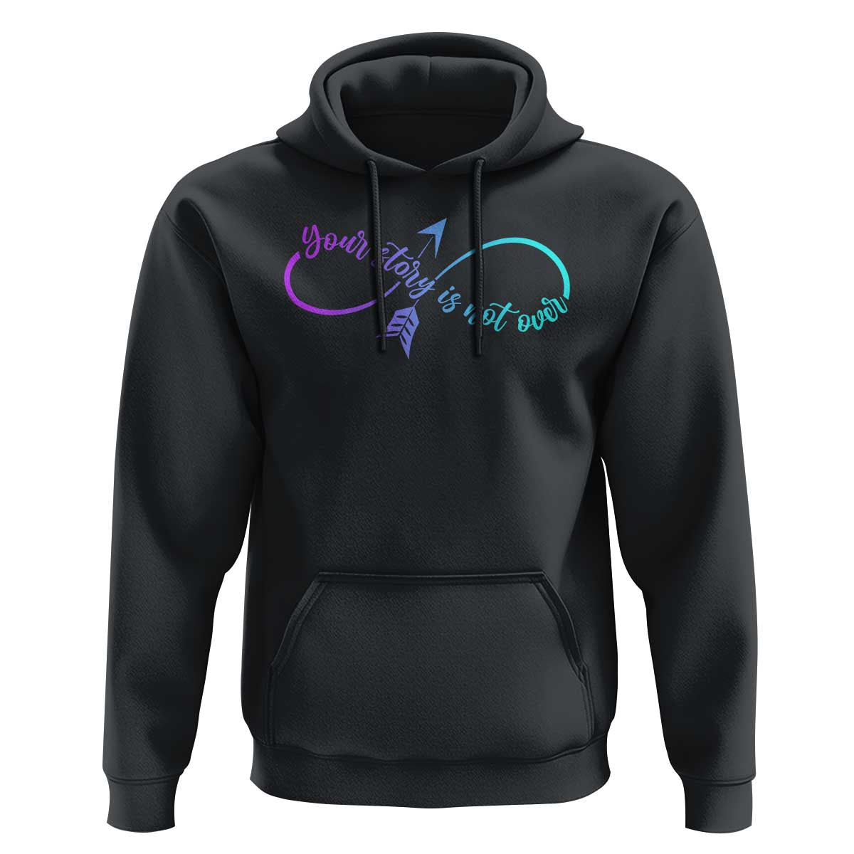 Suicide Prevention Hoodie Your Story Is Not Over Yet Arrow - Wonder Print Shop