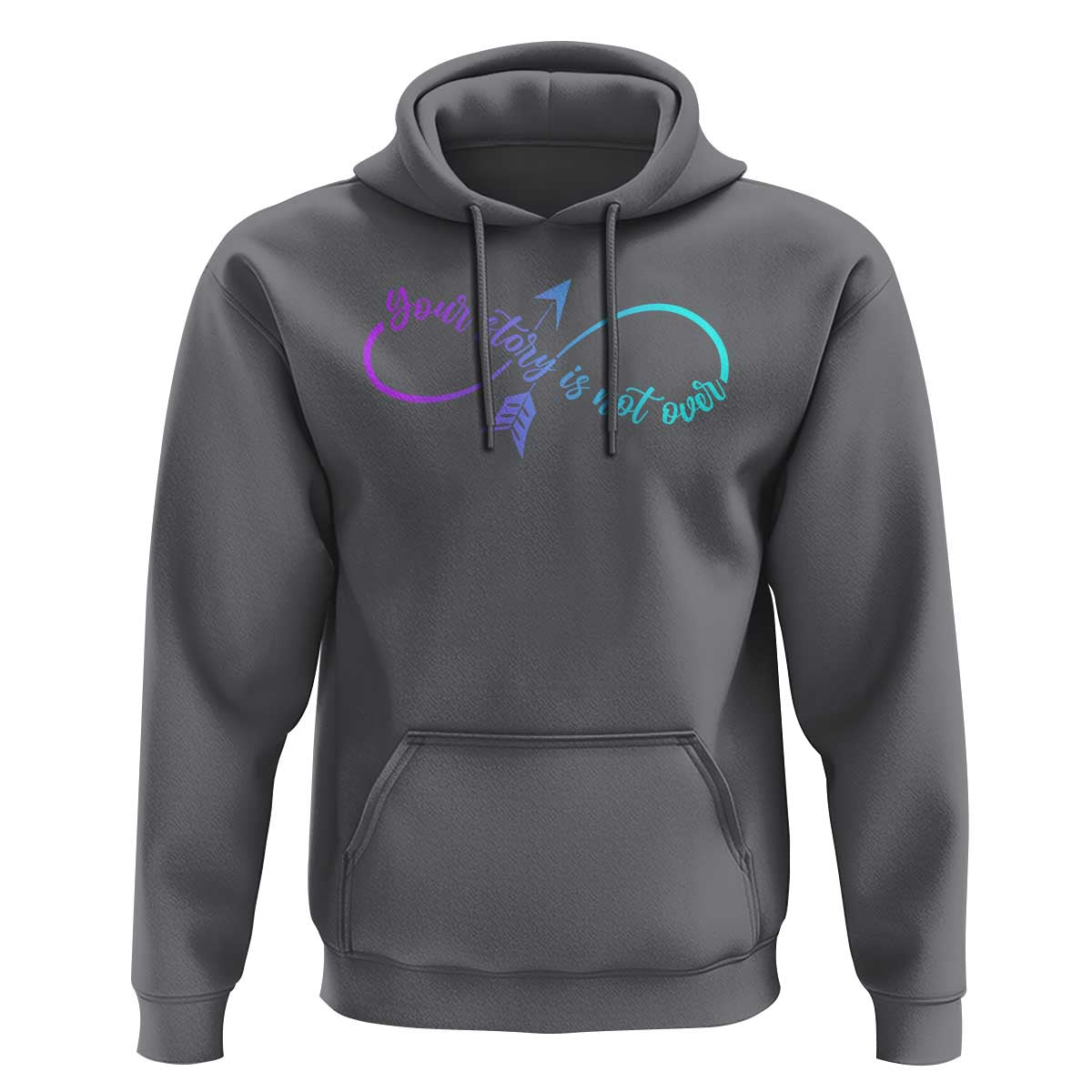 Suicide Prevention Hoodie Your Story Is Not Over Yet Arrow - Wonder Print Shop
