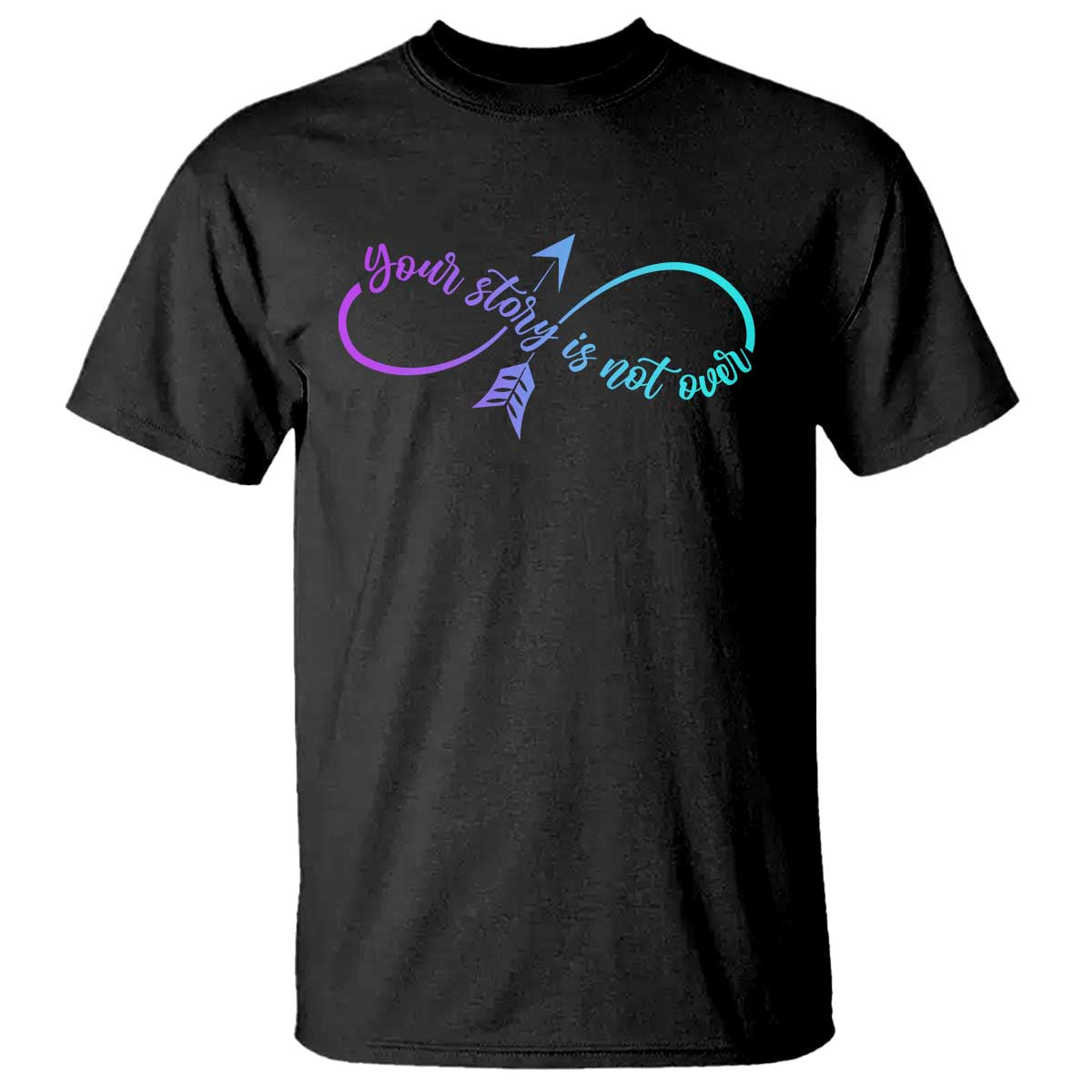 Suicide Prevention T Shirt Your Story Is Not Over Yet Arrow - Wonder Print Shop