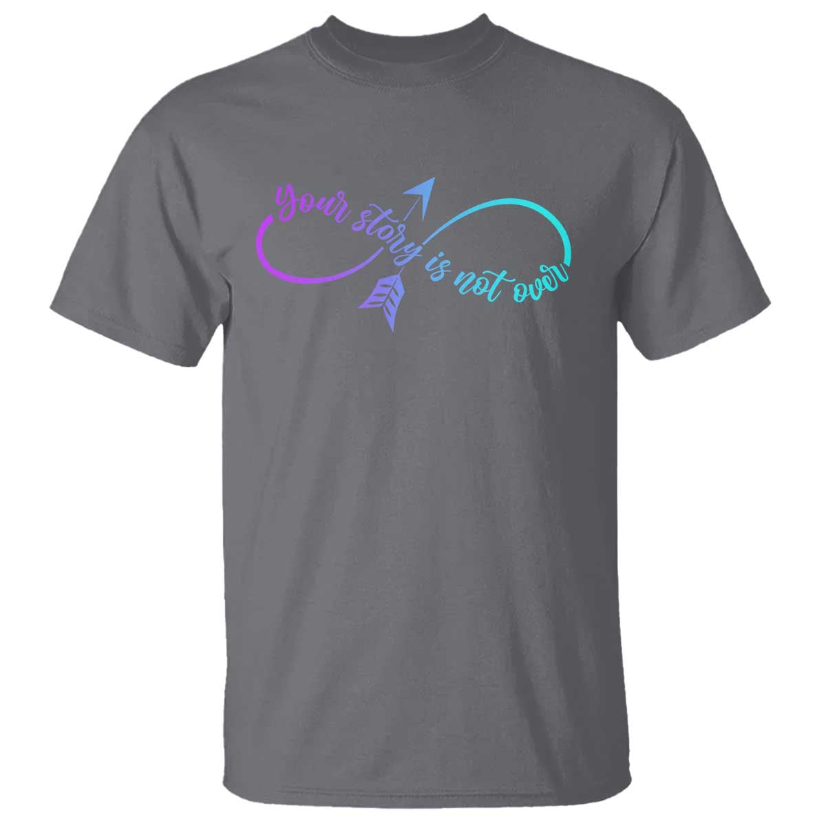 Suicide Prevention T Shirt Your Story Is Not Over Yet Arrow - Wonder Print Shop