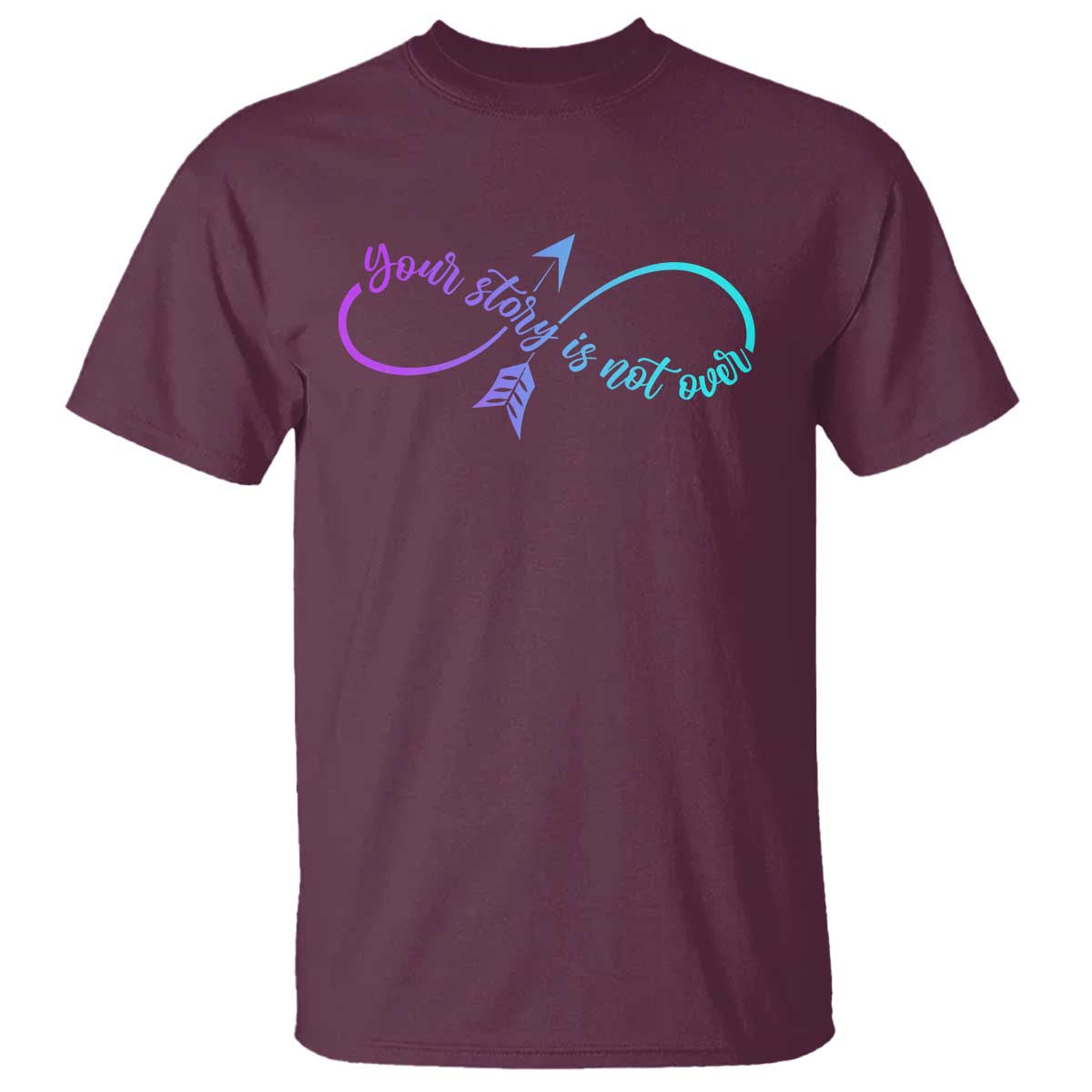 Suicide Prevention T Shirt Your Story Is Not Over Yet Arrow - Wonder Print Shop