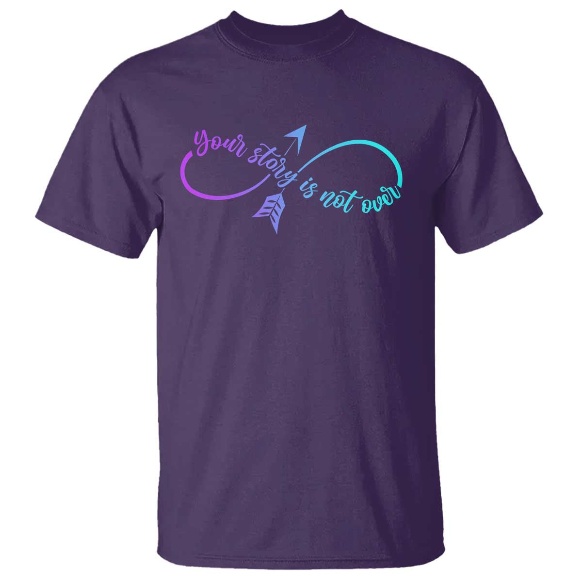 Suicide Prevention T Shirt Your Story Is Not Over Yet Arrow - Wonder Print Shop