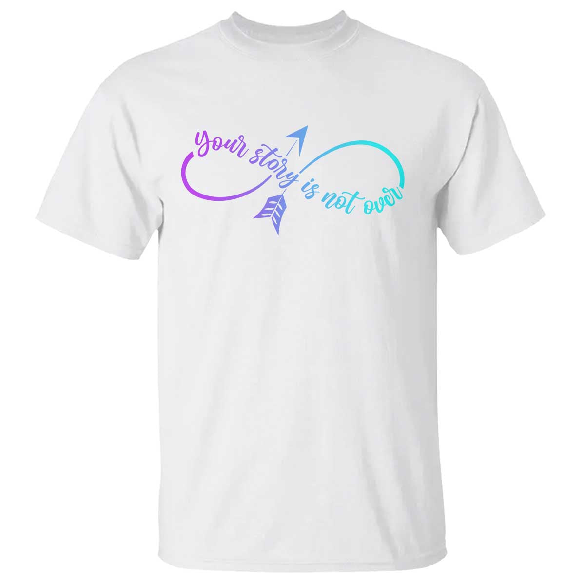 Suicide Prevention T Shirt Your Story Is Not Over Yet Arrow - Wonder Print Shop