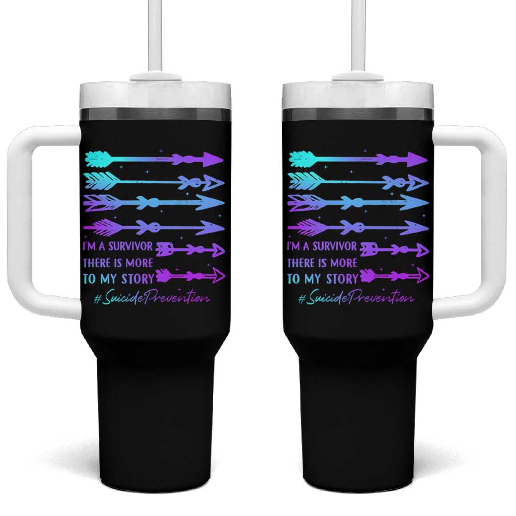 Suicide Prevention Tumbler With Handle I Am A Survivor There Is More To My Story