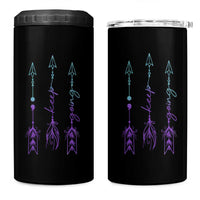 Suicide Prevention Arrow Semicolon Keep Going 4 in 1 Can Cooler Tumbler