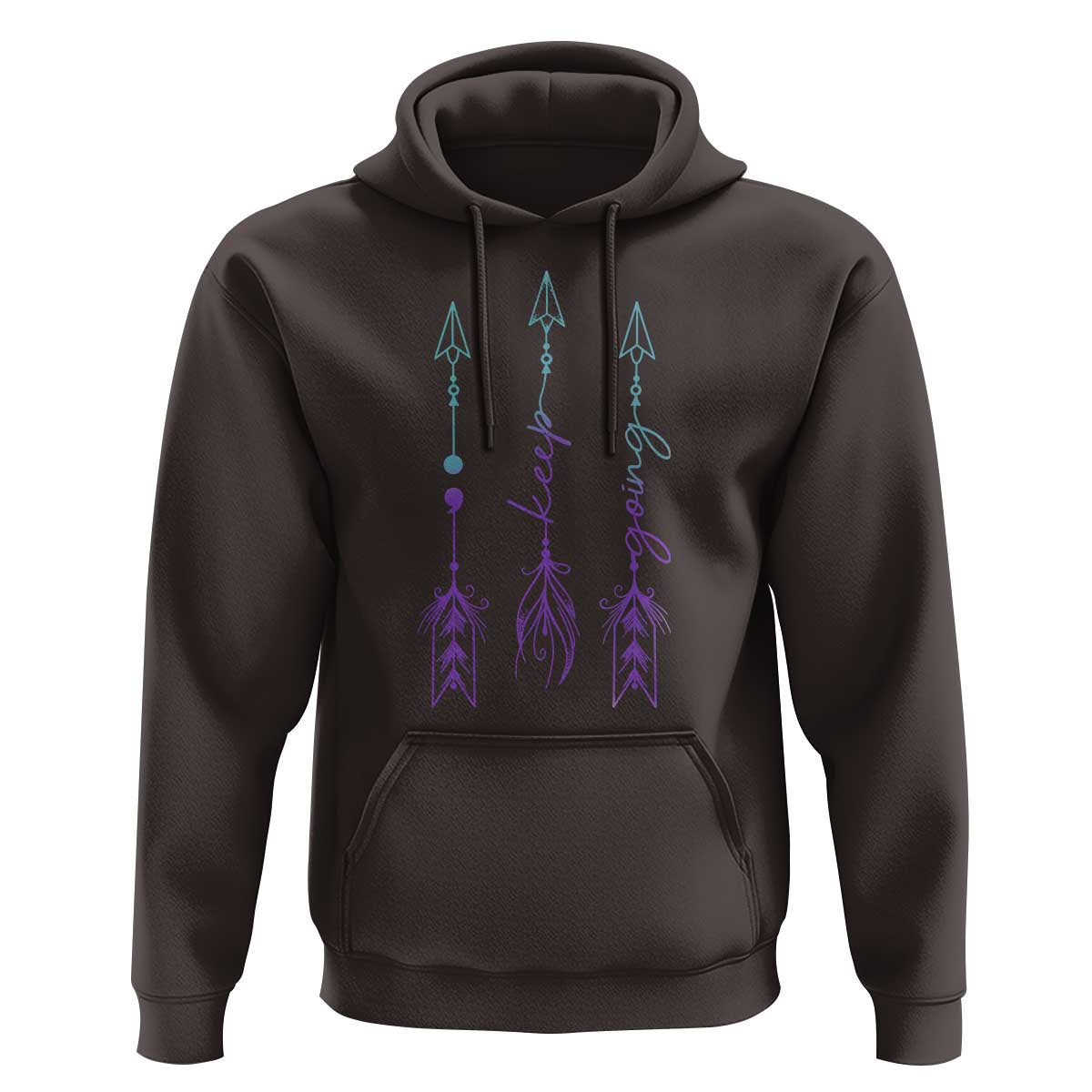 Suicide Prevention Arrow Semicolon Keep Going Hoodie - Wonder Print Shop