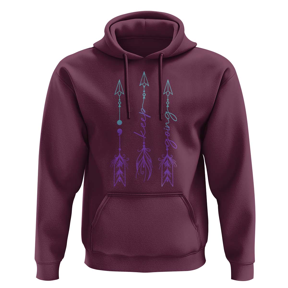 Suicide Prevention Arrow Semicolon Keep Going Hoodie - Wonder Print Shop