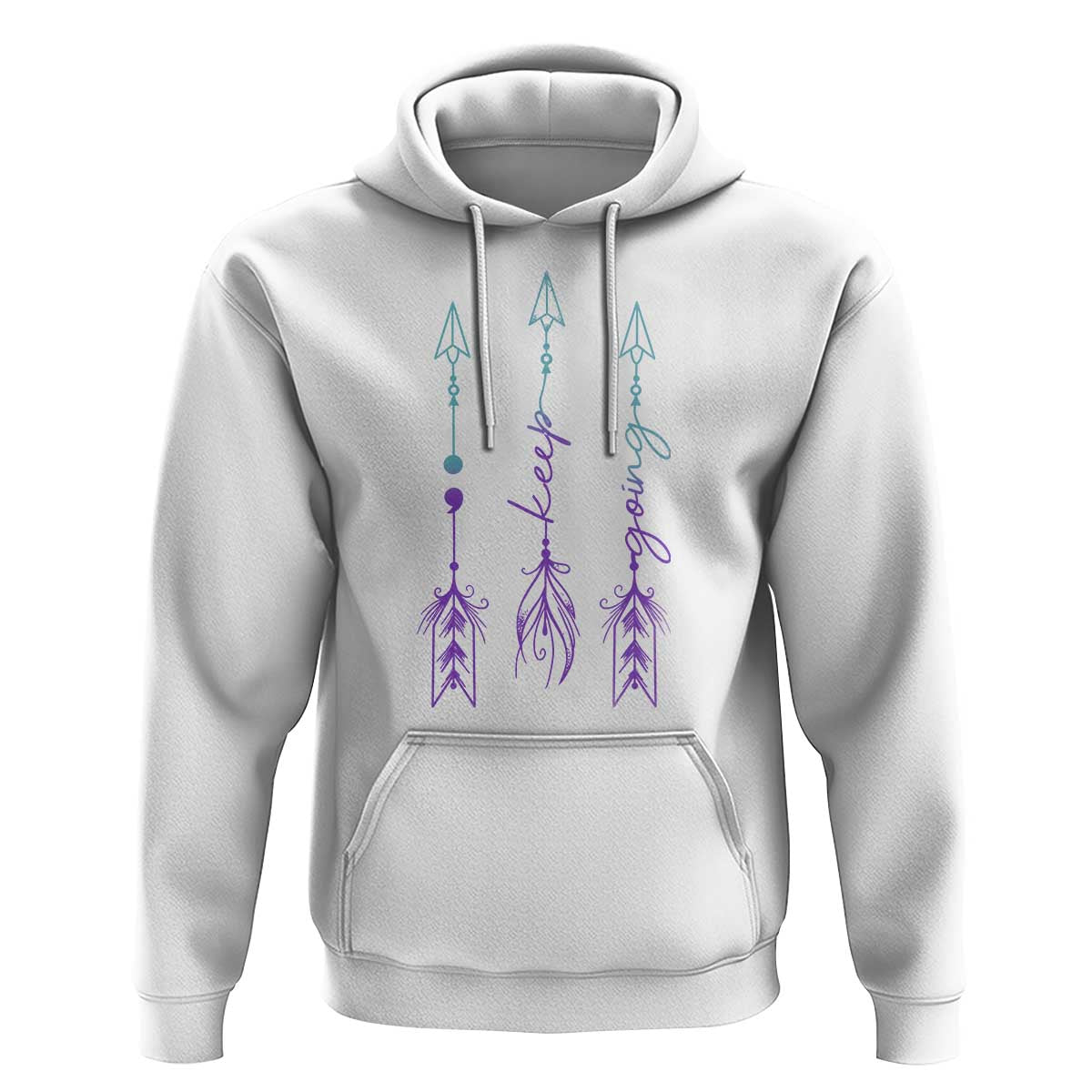 Suicide Prevention Arrow Semicolon Keep Going Hoodie - Wonder Print Shop