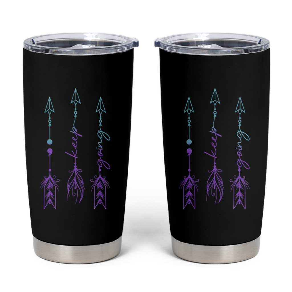 Suicide Prevention Arrow Semicolon Keep Going Tumbler Cup