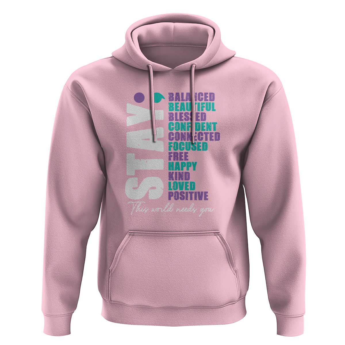 Suicide Prevention Semicolon Stay Hoodie This World Needs You - Wonder Print Shop