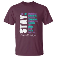 Suicide Prevention Semicolon Stay T Shirt This World Needs You - Wonder Print Shop