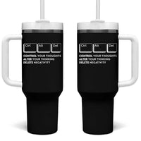 Ctrl Alt Del Suicide Prevention Tumbler With Handle Control Your Thoughts Alter Your Thinking Delete Negativity