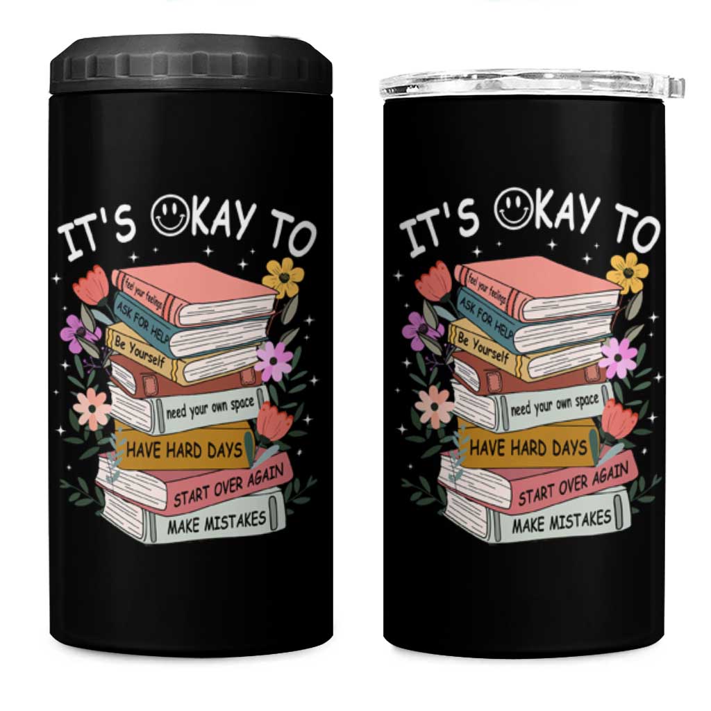 Suicide Prevention It's Okay 4 in 1 Can Cooler Tumbler To Ask For Help Start Over Again Make Mistakes