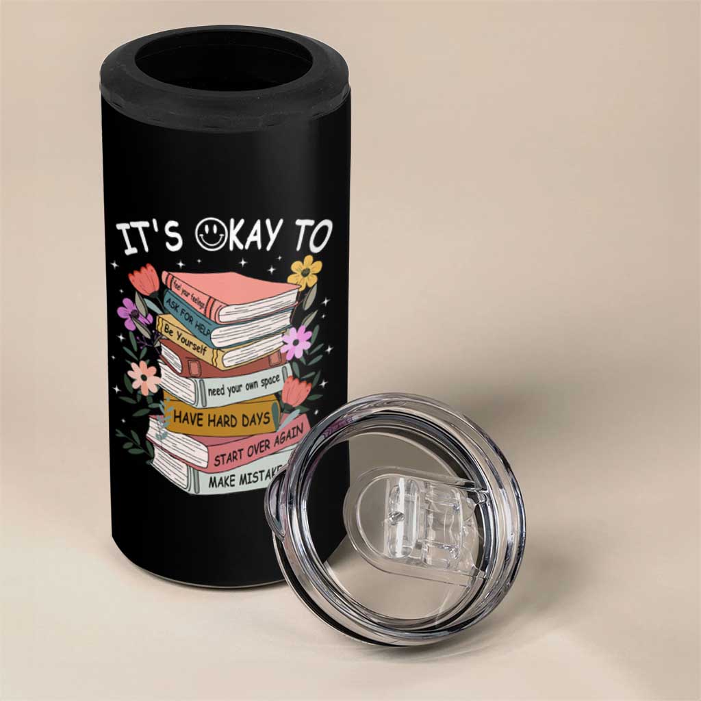 Suicide Prevention It's Okay 4 in 1 Can Cooler Tumbler To Ask For Help Start Over Again Make Mistakes