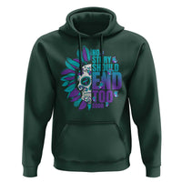 Suicide Prevention Hoodie No Story Should End Too Soon Skul Sunflower - Wonder Print Shop