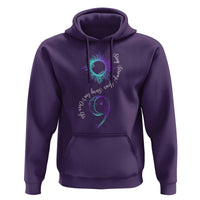 Suicide Prevention Stay Strong Hoodie Your Story Is Not Over Yet Semicolon - Wonder Print Shop