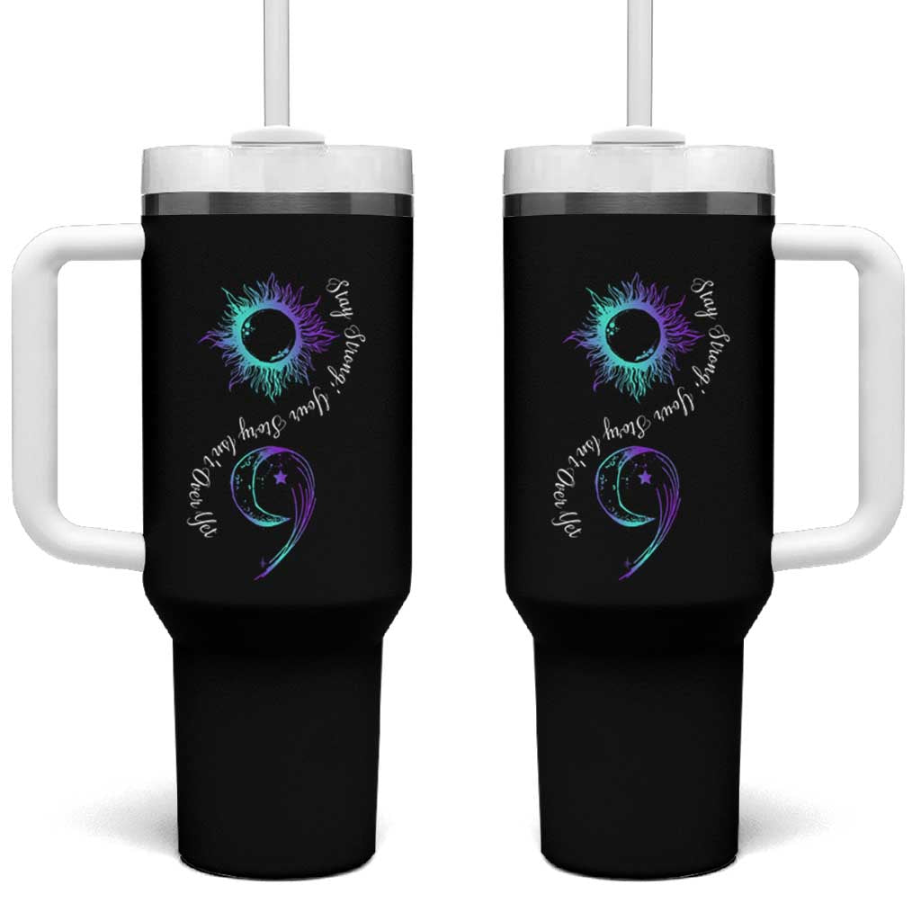 Suicide Prevention Stay Strong Tumbler With Handle Your Story Is Not Over Yet Semicolon