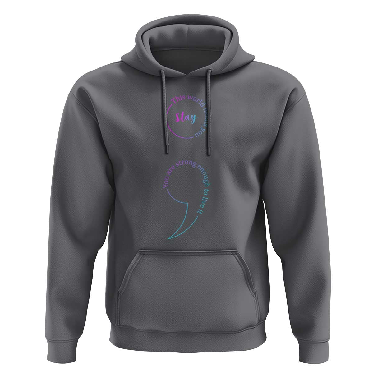 Suicide Prevention Hoodie Stay This World Needs You Semicolon - Wonder Print Shop