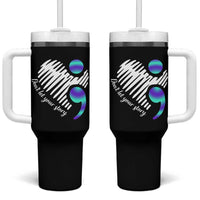 Suicide Prevention Tumbler With Handle Don't Let Your Story End