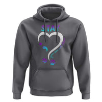 Suicide Prevention Dog Lover Hoodie Stay You Are Not Alone Semicolon - Wonder Print Shop