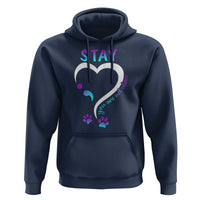 Suicide Prevention Dog Lover Hoodie Stay You Are Not Alone Semicolon - Wonder Print Shop