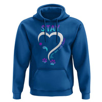 Suicide Prevention Dog Lover Hoodie Stay You Are Not Alone Semicolon - Wonder Print Shop