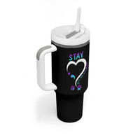 Suicide Prevention Dog Lover Tumbler With Handle Stay You Are Not Alone Semicolon