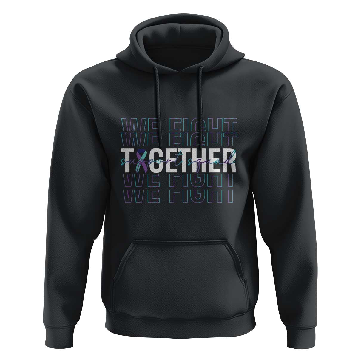 Suicide Prevention Support Hoodie We Fight Together Squad - Wonder Print Shop