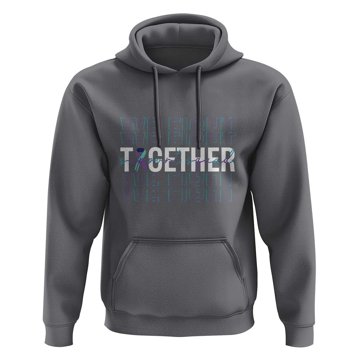 Suicide Prevention Support Hoodie We Fight Together Squad - Wonder Print Shop