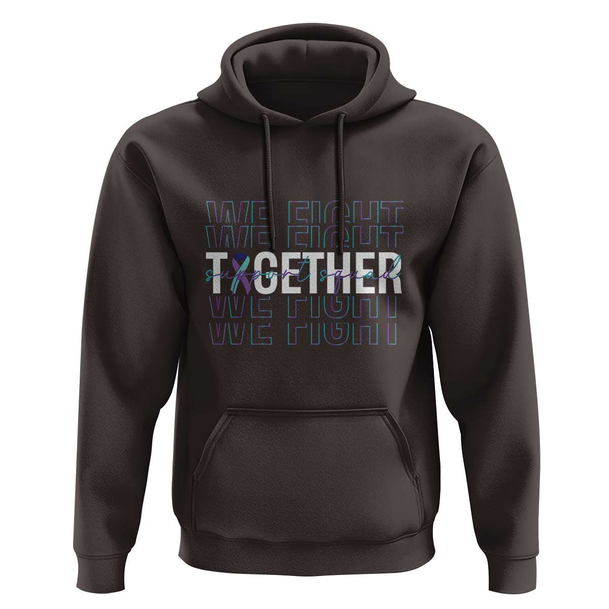 Suicide Prevention Support Hoodie We Fight Together Squad - Wonder Print Shop