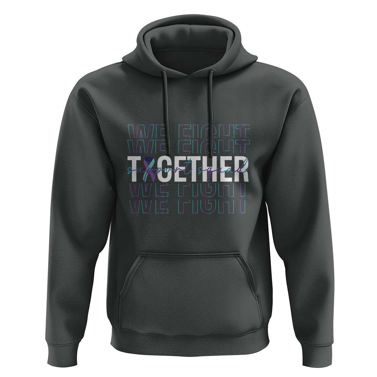 Suicide Prevention Support Hoodie We Fight Together Squad - Wonder Print Shop