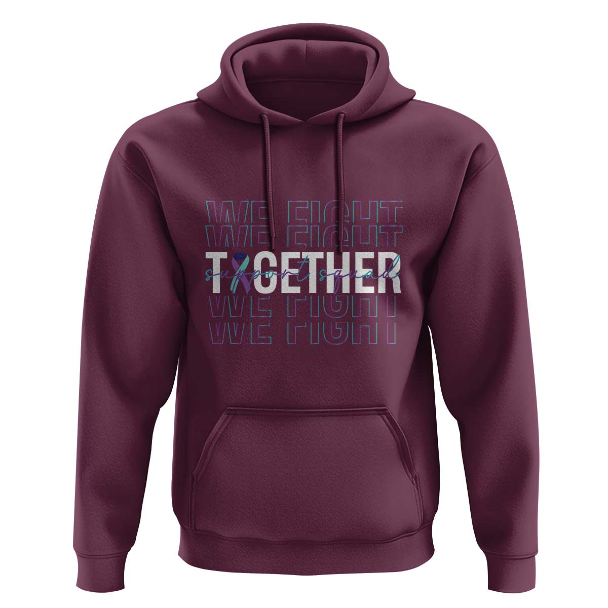 Suicide Prevention Support Hoodie We Fight Together Squad - Wonder Print Shop