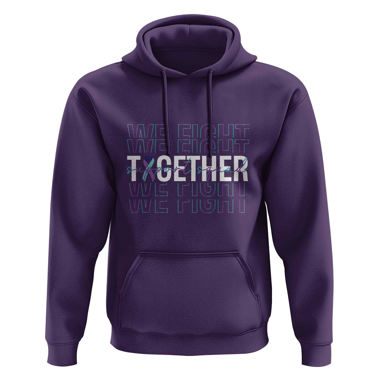 Suicide Prevention Support Hoodie We Fight Together Squad - Wonder Print Shop