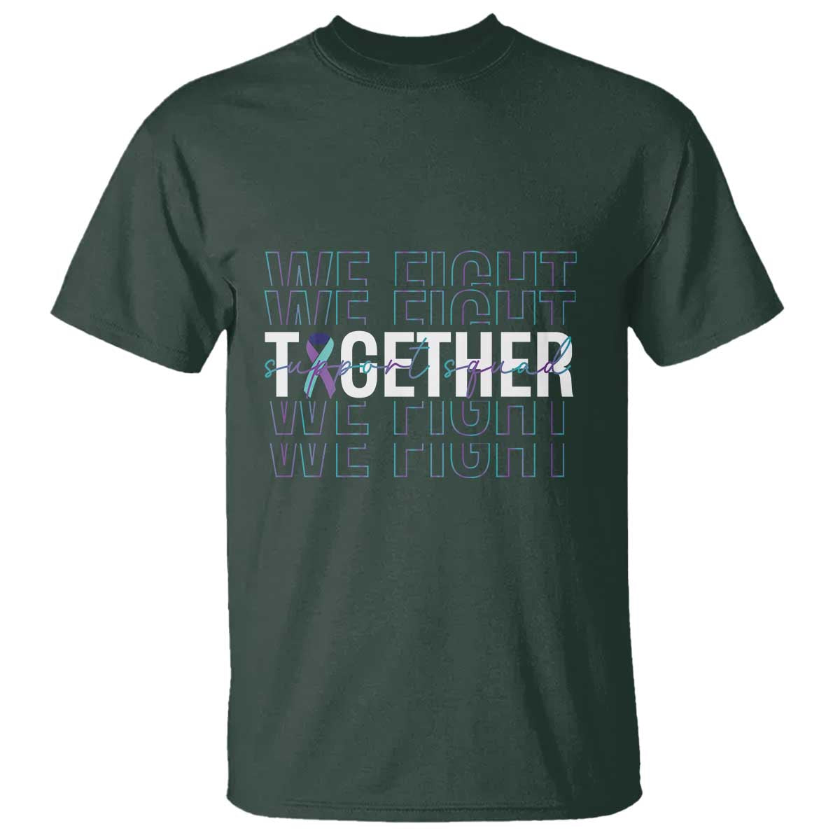 Suicide Prevention Support T Shirt We Fight Together Squad - Wonder Print Shop