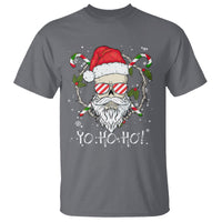 Christmas T Shirt Skull Santa Beard Sunglass Candy Cane - Wonder Print Shop
