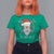 Christmas T Shirt For Women Skull Santa Beard Sunglass Candy Cane - Wonder Print Shop