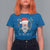 Christmas T Shirt For Women Skull Santa Beard Sunglass Candy Cane - Wonder Print Shop