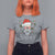 Christmas T Shirt For Women Skull Santa Beard Sunglass Candy Cane - Wonder Print Shop