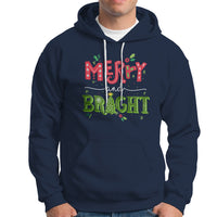 Merry And Bright Christmas Tree Xmas Holiday Hoodie - Wonder Print Shop