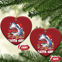 Xmas Shark Santa Jaws Christmas Ornament - Wonder Print Shop